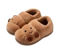 JIABAOZ Croissant Fuzzy Slippers for Women, Cartoon Croissant Slippers, Open Back/Closed Back, Cute House Shoes Aesthetic Soft Warm Non-Slip Indoor Fluffy (B,40)