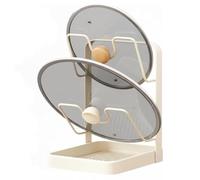 JIABAOZ Kitchen Pot Lid Storage Rack, Pot Lid Holder With Tray, Lid Holder While Cooking, Lid and Spoon Rest, Multifunctional Kitchen Organizer, with Removable Drip Tray (White2)