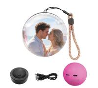JIABAOZ Magic Crystal Ball Memory Orb, Memory Sphere Lamp, WiFi Crystal Ball Video Player, 2.7" Couples Custom Video & Photo Sphere, Valentine’s Day Keepsake Gift (Pink)