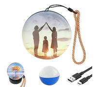 JIABAOZ Memory Sphere Lamp, 2.7" Crystal Ball Video Player Memory Orb Lamp Personalized Uploadable Videos & Photos Video Gift for Couples Anniversary Birthday Christmas Gifts (Blue)