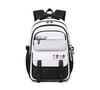 JIABAOZ Mochila Escolar Adolescente, Mochila Universidad e Instituto, Mochilas Casual de Gran Capacidad para Mujer y Hombre, Viaje y Trabajo Tipo Daypack Multifuncional (Black)