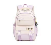 JIABAOZ Mochila Escolar Adolescente, Mochila Universidad e Instituto, Mochilas Casual de Gran Capacidad para Mujer y Hombre, Viaje y Trabajo Tipo Daypack Multifuncional (Purple)