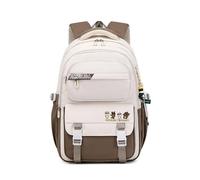JIABAOZ Mochila Escolar Adolescente, Mochila Universidad e Instituto, Mochilas Casual de Gran Capacidad para Mujer y Hombre, Viaje y Trabajo Tipo Daypack Multifuncional (Kakhi)