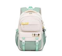 JIABAOZ Mochila Escolar Adolescente, Mochila Universidad e Instituto, Mochilas Casual de Gran Capacidad para Mujer y Hombre, Viaje y Trabajo Tipo Daypack Multifuncional (Green)