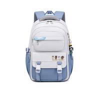 JIABAOZ Mochila Escolar Adolescente, Mochila Universidad e Instituto, Mochilas Casual de Gran Capacidad para Mujer y Hombre, Viaje y Trabajo Tipo Daypack Multifuncional (Blue)