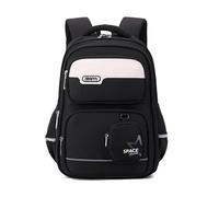 JIABAOZ Mochila Escolar Niña Adolescente, Mochila Ergonómica Ligera para Primaria y Secundaria 1º-9º Curso, Mochilas Aesthetic para Niñas y Niños, Colegio y Uso Diario (Black)