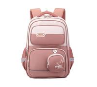 JIABAOZ Mochila Escolar Niña Adolescente, Mochila Ergonómica Ligera para Primaria y Secundaria 1º-9º Curso, Mochilas Aesthetic para Niñas y Niños, Colegio y Uso Diario (Pink)