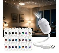 JIABAOZ Proyector Estrellas - Hd Smart 5d Holographic Night Light Projector, Plug and Play Hd Star Projector, 360° Adjustable Hd Galaxy and Ocean Projectors (24 Films)