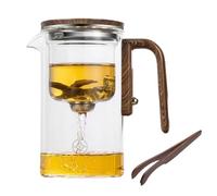 JIABAOZ Tea Pot Sets, Tea Pot For Loose Leaf Tea, Water Separation Glass Teapot with Wooden Handle, Clear Teapot For Loose Tea Witchcraft Teapot, Tea Pot with Strainer For Loose Leaf Tea (720ml)