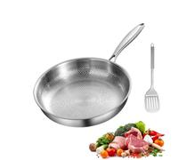 JIABAOZ Titanium Hammered Pan Pro, Pan de Titanio Antiadherente con Tapa, Sartén Martillada de Titanio Puro Pletefull, Sin Revestimiento para Estufas y Inducción (30CM,NO Lid)