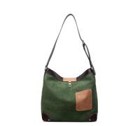 JIABAOZ Women’s Suede Shoulder Crossbody Bag Large Capacity Bucket Purse Slouchy Hobo Bag for Travel Leisure Fall Winter Tote Handbag (Green)