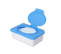 Jiacheng29 - Caja de Almacenamiento de pañuelos mojados de plástico para el hogar, Coche, Oficina, toallitas con Tapa de Hebilla, plástico, Azul, Talla única