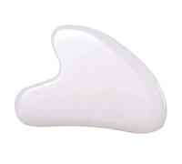 Jiacheng29_ Guasha Stone, en forma de corazón de elevación de piel sintética para masaje corporal blanco raspador para cara Jade blanco talla única