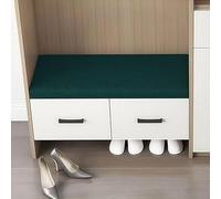 JIAFANG Cojín de Banco de Tamaño Personalizado 43 x 56 cm Suave, Lavable Cojín de Lino para Banco Multicolor para Sala de Estar, Cocina, Pati, Verde
