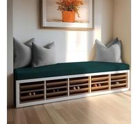 JIAFANG Cojines a Medida 50 x 148 cm Suave, Lavable Cojín para Asiento de Jardín Base Antideslizante para Bancos de Madera, Palets, Taburetes y Sillas de Comedor, Verde