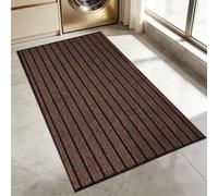 JIAFANG Felpudo Entrada Casa 65 x 86 cm para Una Entrada Limpia Absorbente Alfombra Varios Tamaños para Pasillo, Cocina, Dormitorio, marrón