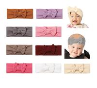 JIAHANG Baby Bows - Turbante anudado para la cabeza, diademas elásticas para el cabello, 9 unidades para recién nacidos, niñas pequeñas (QYB9197)