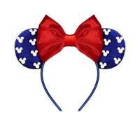 JIAHANG Diadema de terciopelo con orejas de ratón con abalorios