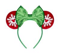 JIAHANG Diadema de terciopelo con orejas de ratón de Navidad, decoración de fiesta, accesorios para el cabello para mujeres y niñas