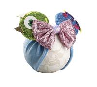 JIAHANG Turbante de orejas de ratón para bebé niña con lazos de lentejuelas, diadema ancha de terciopelo para el pelo