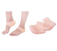 JIAHAO 1 par de almohadillas protectoras de gel de silicona para talón de zapatos, plantilla, calcetines, cuidado de los pies con agujeros de ventilación