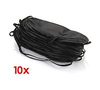 JIAHAO - 10 unidades de antifaz para dormir de viaje, con almohadilla para la nariz, color negro