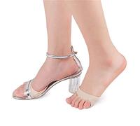 JIAHAO 2 pares de calcetines de esponja de seda antideslizante sin talón, calcetines invisibles para el antepié del pie almohadilla de los pies calcetines de tacón alto (negro y beige)