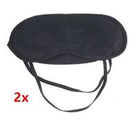 JIAHAO 2 piezas de máscara de ojos cubierta invisible viaje dormir cubierta con almohadilla para la nariz, negro