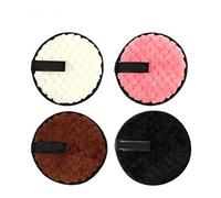 JIAHAO 4 almohadillas de algodón removedor de maquillaje de tela de microfibra, toallas de limpieza reutilizables, removedor de maquillaje, esponja de limpieza de herramientas