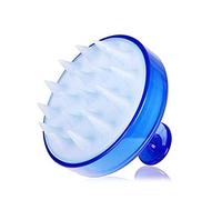 JIAHAO - Cepillo de masaje para el cuero cabelludo de silicona de mano con cepillo de masaje para ducha, masajeador de pelo, cepillo de limpieza para el cabello (azul)