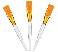 JIAHAO - Cepillo de máscara facial, 3 unidades, para aplicar máscara facial, máscara de ojos, pela, sérum o bricolaje (oro)