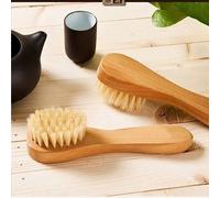 JIAHAO - Cepillo exfoliante de limpieza facial, herramienta para el cuidado de la piel facial, cepillo limpiador de poros con soporte de madera de alta calidad y cerdas suaves