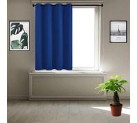 JIAHAO Cortinas Térmicas 90 x 125 cm Bloqueo de Luz Cortinas de Diseño Contemporáneo Estilo Sofisticado para Todo Tipo de Habitaciones, Azul Oscuro