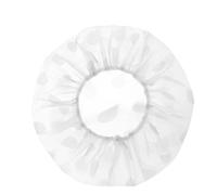 JIAHAO Gorro de ducha impermeable, material EVA, diseño de patrón de corazón, paquete de 2, color blanco