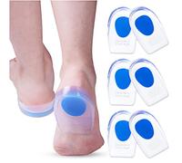 JIAHAO HOT 3 pares de almohadillas de gel para talón de fascitis plantar, almohadillas de gel de silicona para el dolor de talón, espolón de hueso y dolor de Aquiles
