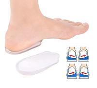 JIAHAO Plantillas ortopédicas para zapatos, 2 piezas de talón, elevación de cuña para pierna tipo OX, plantillas de gel de silicona correctoras de talón para supinación y pronación, apoyo del talón