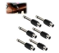 JiaHeHe - Adaptadores de audio (6,35 mm, mono macho a hembra, 6 conectores RCA hembra a jack de 6,35 mm, convertidores de audio para instrumentos, amplificadores, altavoces y sistemas de audio