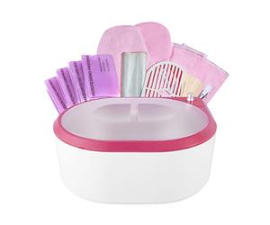 JIAHUA - Máquina de cera de parafina para manos y pies de parafina para baño Spa Cera para suavizar y suavizar la piel seca Calentador de cera de parafina de calentamiento rápido (rosa)