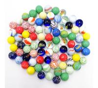 Jiahuade 100 canicas de colores de cristal, perlas de cristal de colores con ojos de gato, 15 mm, mármoles para niños, para juegos de mármol, rellenos de jarrones, bomboneras