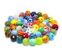 Jiahuade Murmeln, 20 piezas de canicas de cristal, juego de canicas, 16 mm, coloridas, juguetes de cristal decorativos