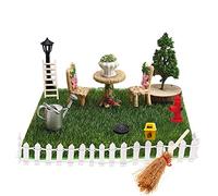 Jiahuade Pequeños Accesorios De Jardín,Set De Modelos De Jardín En Miniatura,Adecuado para Decorar Mini Jardín,Herramientas De Jardinería En Miniatura (A)