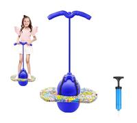 Jiahuade Saltador Niños,Pelota Saltarina Niños,100 kg de Capacidad de Carga,Pogo Stick para Niños y Adultos,Skip Ball con Asa,Pogo Saltarin para Entrenamiento del Equilibrio y Deportes (Azul)