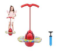 Jiahuade Saltador Niños,Pelota Saltarina Niños,100 kg de Capacidad de Carga,Pogo Stick para Niños y Adultos,Skip Ball con Asa,Pogo Saltarin para Entrenamiento del Equilibrio y Deportes (Rojo)