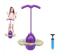 Jiahuade Saltador Niños,Pelota Saltarina Niños,100 kg de Capacidad de Carga,Pogo Stick para Niños y Adultos,Skip Ball con Asa,Pogo Saltarin para Entrenamiento del Equilibrio y Deportes (Púrpura)