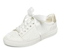 JIAJIA 8834A Zapatos de Boda Zapatillas de Novia Planas Tenis de Novia Zapatillas de Encaje - Personalización Disponible