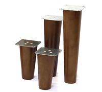 JIAJUTUI001 Pies de Mesa Madera,Cónicos Patas para Muebles, Montaje Fácil Patas para Sofas y mesita de Noche,Silla,Cocina Armario Mesa con Placa de Montaje,4 Piezas (60cm(23.6in))