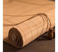 JIAJUTUI001 Retro Decoración Estor de Bambú para Exteriores, Persianas Enrollables de Bambu Natural, Cortinas de Bambu Enrollables, Estor Enrollable de Bambú para Jardín Patio (100x120cm/39x47in)