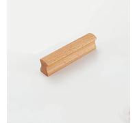 JIAJUTUI001 Tiradores de Madera,Tiradores de Madera para Cajón,Manija del Gabinete para Muebles Cajón Armario Cocina Gabinete Color Madera 1 Piezas (Full Length,100mm)