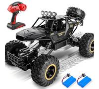 Jiakora 1:12 Coche Teledirigido Grande, 2.4GHz Coche RC Juguetes, Coches Teledirigidos 4x4 de con Luces, Monster Truck Teledirigido, 2 Baterías, Juguetes Coches para Adultos y Niños Mayores de 6 años