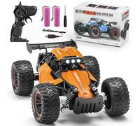 Jiakora Coche Teledirigido - 2.4GHz Coche RC con luz LED, 1:16 High Speed Coches Teledirigidos para Niños, Monster Truck Todoterreno con 2 Baterías, Off Road RC Car Auto Juguetes Niños Regalos 3+ Años